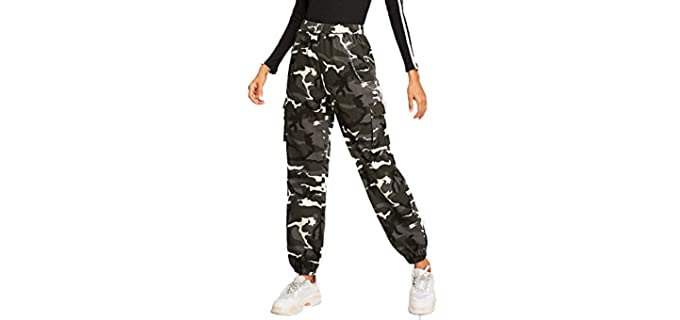 Romwe Women's Workout - Jogger Design Cargo Pant