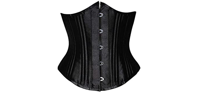 SHAPERX Women's Steel Boned Body Shaper - Best Corsets for Waist Training