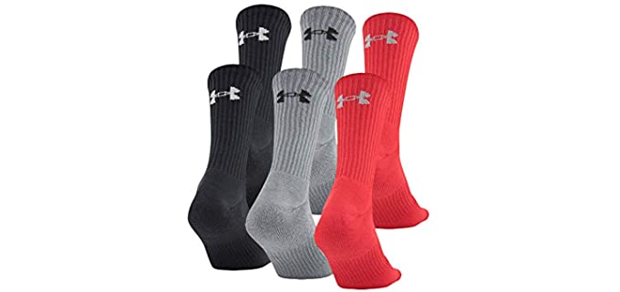 Under Armour Men's Cotton Crew Socks - Best Athletic Socks for Men