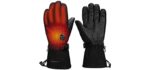 VELAZZIO Unisex Thermal Heated Gloves - Best Waterproof Winter Gloves