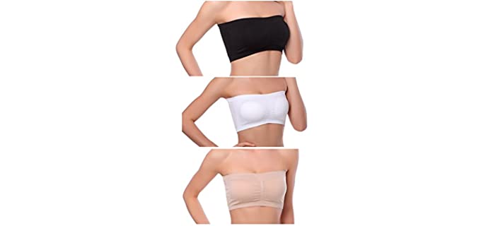 Venbond Women's 1-4 Pack - Strapless D Cup Sports Bra