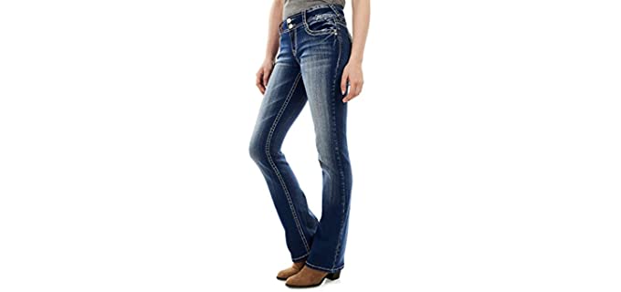 WallFlower Women's Curvy - Good Fitting Stretch Jeans