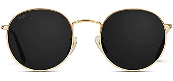 WearMe Women's Reflective Lense - Small Round Metal Sunglasses