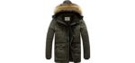 WenVen Men's Hooded - Winter Coat