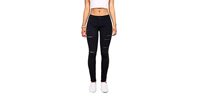 Skirt BL Women's High Waist - Butt Lift Black Skinny Jean