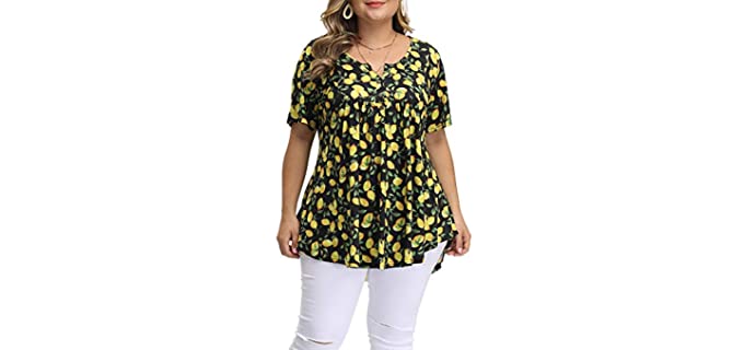 Allegrace Women's Plus Size - Plus SizeShirt for a Flat Chest