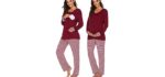 Ekouaer Women's Maternity - Long Sleeve Pajamas for Nursing