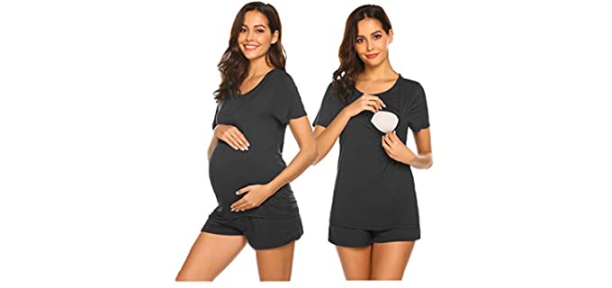 Ekouaer Women's Labor and Delivery - Postpartum Pajamas