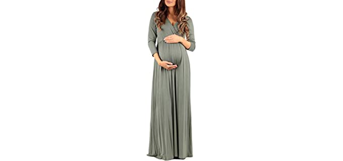 Mother Bee Women's Maternity - Pregnancy Maxi Dress