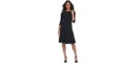 Rekucci Women's Flippy - Dinner Dates Fit and Flare Dress