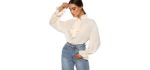 Romwe Women's Elegant - Flat Chest Shirt