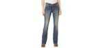 WallFlower Women's Instastretch - Bootleg Jeans for Cowboy Boots