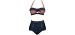 Bslingerie Women's Retro - High Waisted Bikini