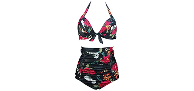 Cocoship Women's Retro 50’s - Bikini for Apple Shapes