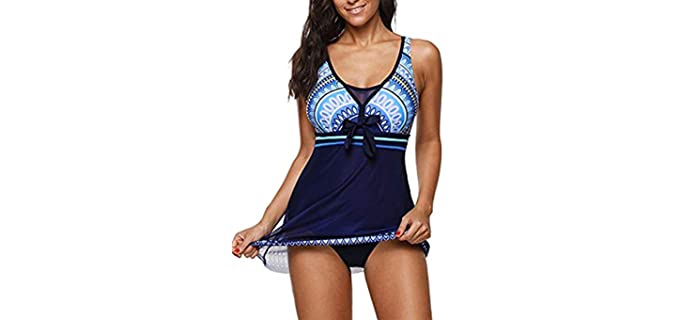 American Trends Women's Tummy Control - Curvy Women Swimsuit