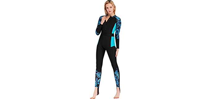 Cokar Women's Full Suit - One Piece Swimsuit for Surfing