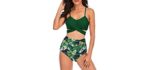 American Trends Women's Athletic - Two Piece Swimsuit for Pear Shape