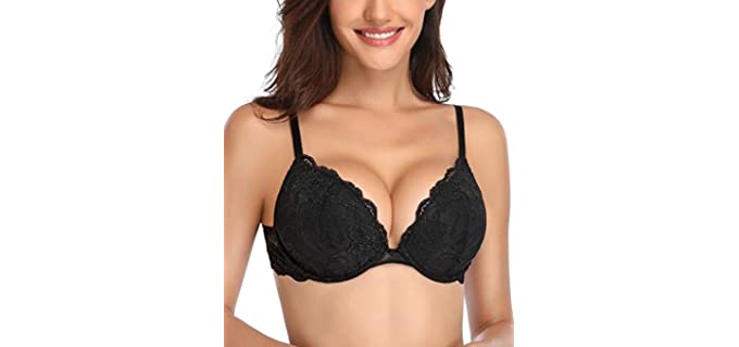 Deyllo Women's Lace - Push Up Bra