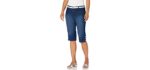 Gloria Vanderbilt Women's Mila - Belted Shorts for Fat Knees