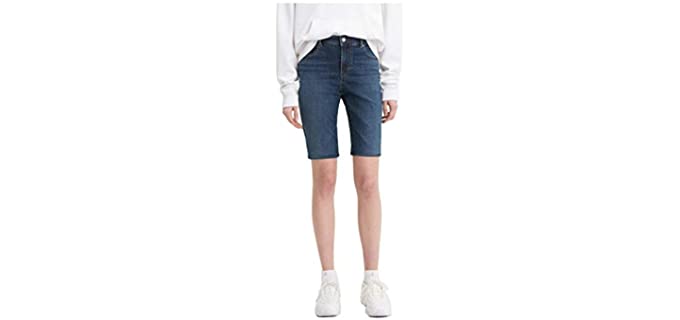 Levi’s Women's Bermuda - Cotton Shorts for Big Thighs