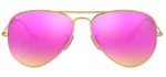 Ray Ban Women's Rb3025 - Mirrored Small Aviator Sunglasses
