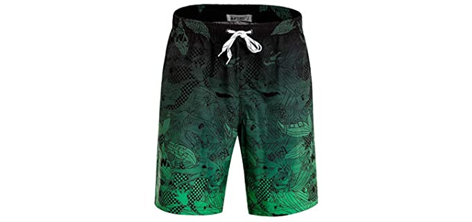 Aptro Men's Long - Swim Trunks for Love Handles