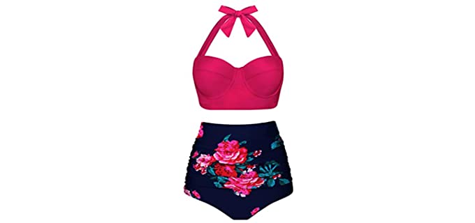 Angrella Women's Vintage - Muffin Top Bikini