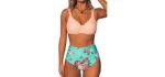 Cupshe Women's Floral - Bathing Suit with Underwire