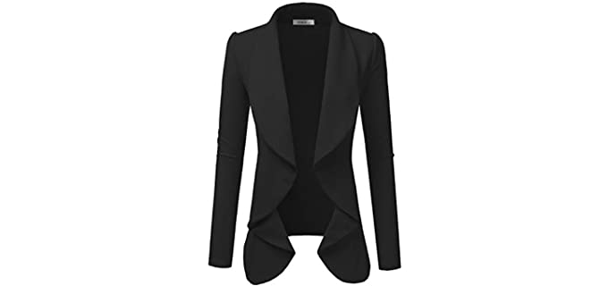 Doublju Women's Classic - Blazer for a Large Bust