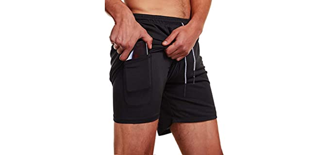 Flyfirefly Men's Two In One - Gym Shorts