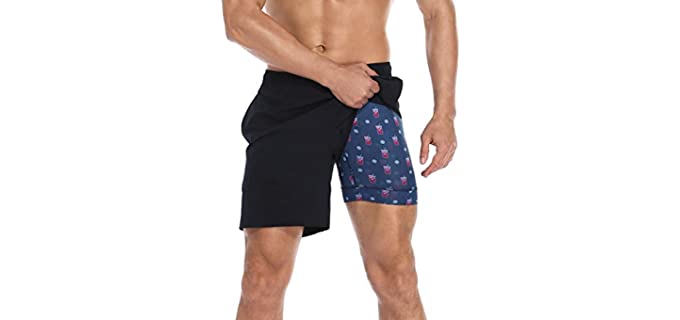 LRD Men's Performance - Shorts with Built In Underwear