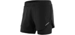 Lixada Women's Two in One - Shorts with Built In Underwear