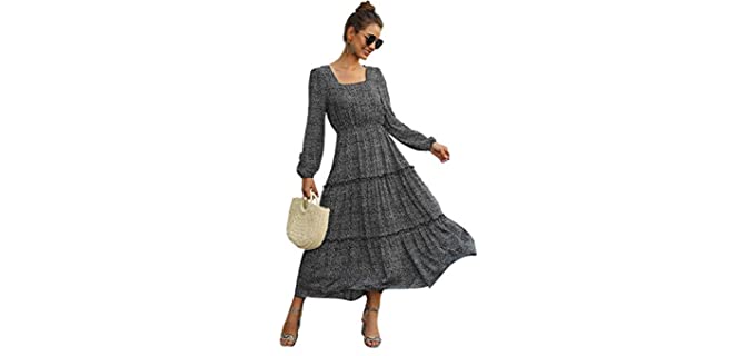 SweatyRocks Women's Maxi - Honeymoon Cold Weather Dress