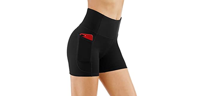 The Gym People Women's High Waist - Hot Yoga Shorts