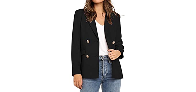 Vetinee Women's Lapel - Blazer for a Large Bust
