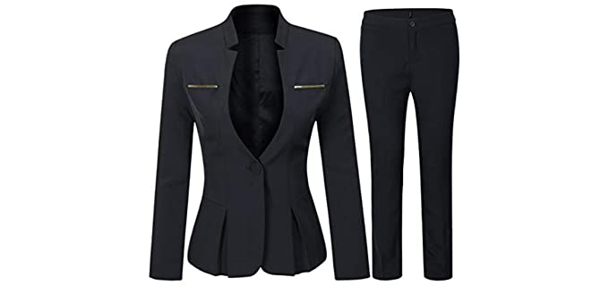 Yunclos Women's Elegant - Business Suit for a Big Bust