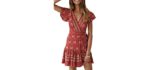 Zesica Women's Bohemian - Casual Honeymoon Dress