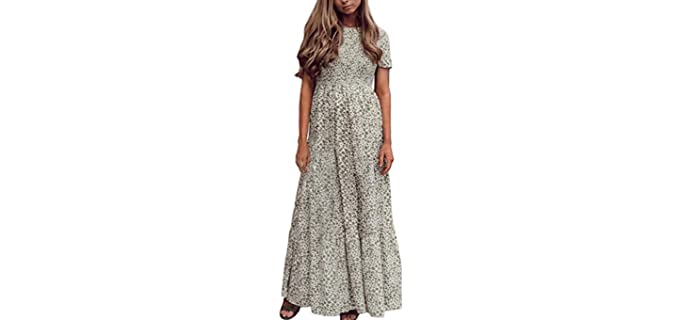 Zattcas Women's Floral - Floral Maxi Dress for Dinner Dates