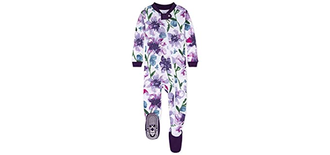 Burt’s Bees Girl's Footed - Pyjamas for Baby