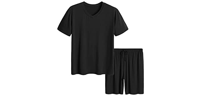 Latuza Men's Short Sleeve - Bamboo Pajamas for Itchy Skin