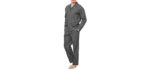 David Archy Men's Cotton - Set of Flannel Pajamas