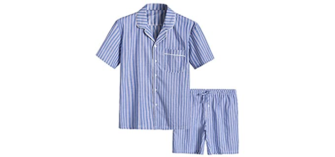 Latuza Men's Woven - Pajamas for Summer