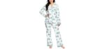 Munki Munki Women's PJ Set - Winter Flannel Pajamas Set