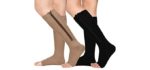 LighSele Unisex Two Pairs - Zipper Compression Socks for Seniors