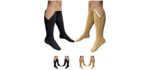 HealthyKnees Unisex Set - Zipper Compression Socks for Seniors