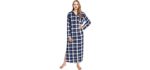 Latuza Women's Full Length - Flannel Nightgown for the Elderly