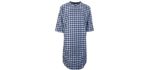 Silvert’s Men's Adaptive - Flannel Nightgown for the Elderly