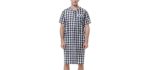 Sykooria Men's Henley - Flannel Nightgown for the Elderly