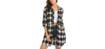 HOTOUCH Women's Flannel - Roll Up Long Sleeve