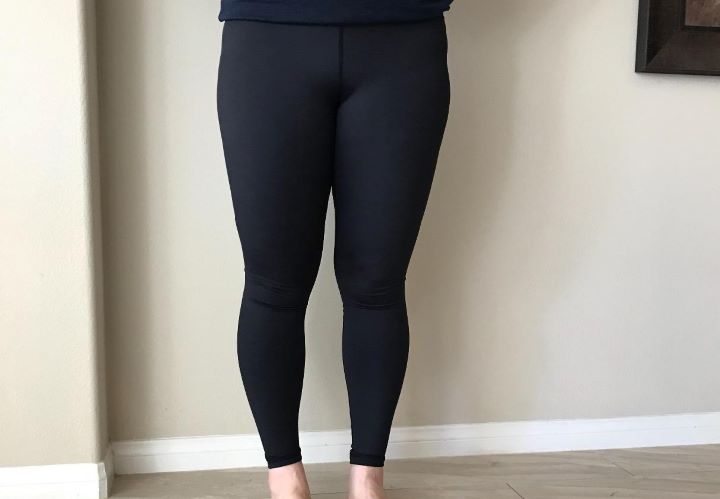 Testing how comfortable the slimming leggings